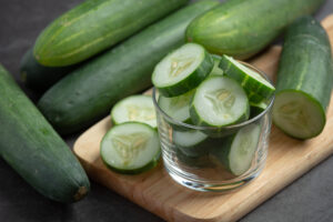 To lose weight fast, consume cucumber 